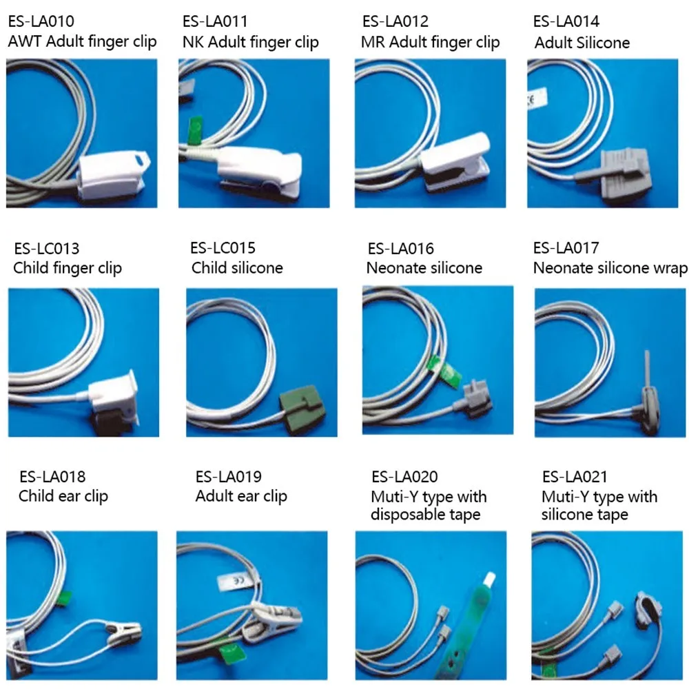 الطفل إصبع كليب قرط كبس سيليكون كابل طويل Spo2 الأوكسجين الاستشعار قابلة لإعادة الاستخدام Spo2 الاستشعار ل D * ATASCOPE 8pin مراقبة المريض الكبير #6