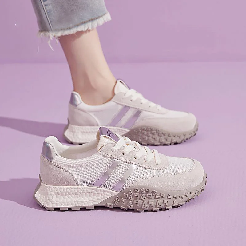 

Casual Women's Breathable Mesh Shoes Soft Bottom Versatile Lightweight Fashionable Spring 2025 Dequn Sneakers Dequn Shoes