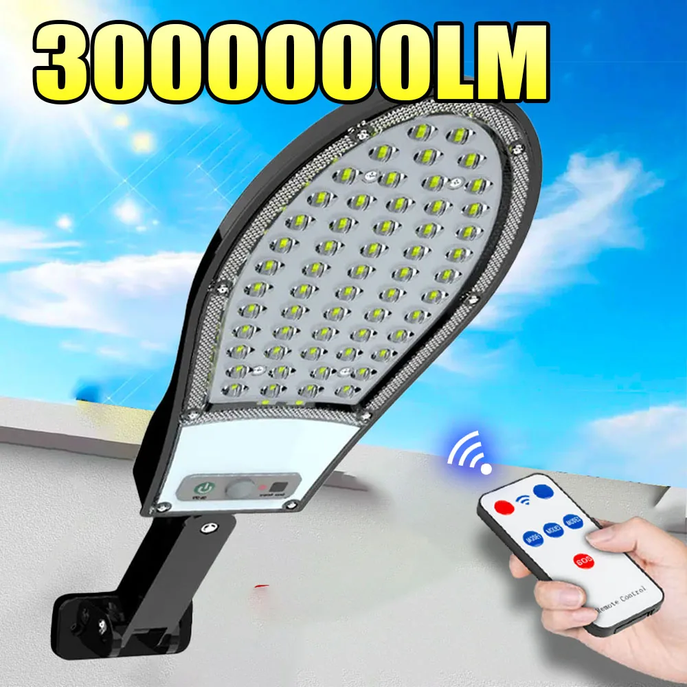 

300000LM Светодиодные солнечные фонари Открытый садовый уличный фонарь с датчиком движения Водонепроницаемый солнечный настенный светильник