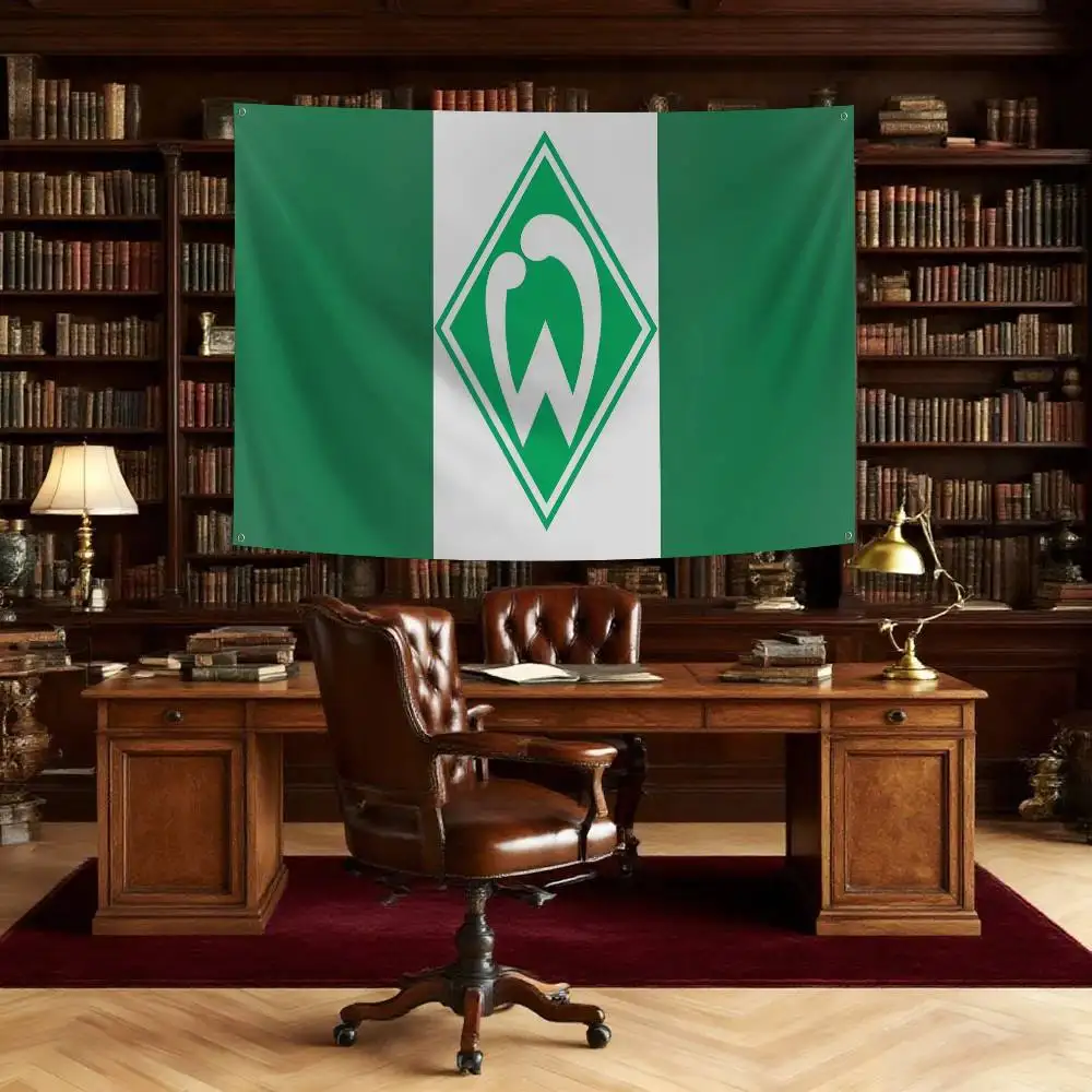 SV W-Werder B-Bremen Flag Banners Four Hole Flag Polyester Outdoor Decor Room Aesthetic