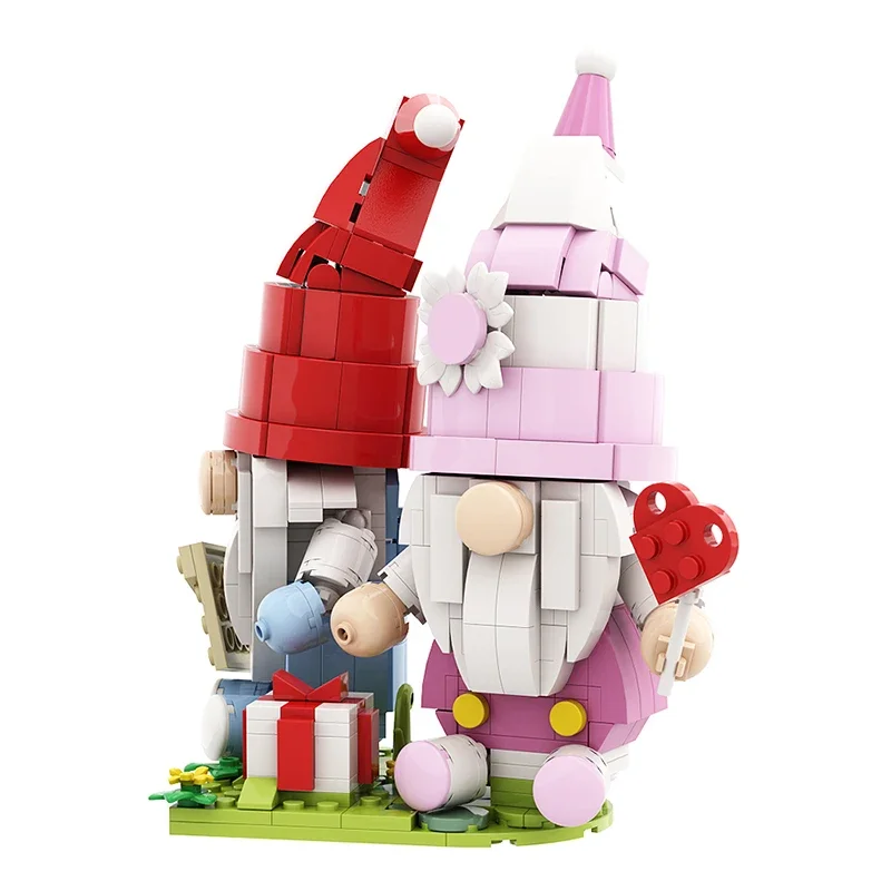 Muñeco sin rostro para el Día de San Valentín, adorno de bloques de construcción, Gnomo nórdico, muñeco de anciano, Juguetes de decoración para el Día de San Valentín, Juguetes de regalo
