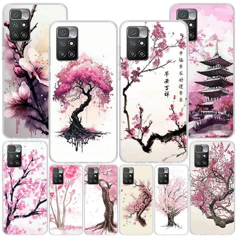 Cherry Blossom Tree Phnoe Case for Xiaomi Redmi 12 12C 10 10A 10C 10X 9 9A 9C 9T 8 8A 7 7A 6 6A S2 K20 Pro K40 Unique Cover Coqu