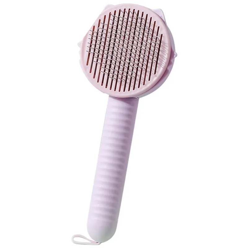 Cat Hair Cleaner Brush Cute Universal Slicker Brush with Release Button Removes Tangled Hair for Pet Brush Tool