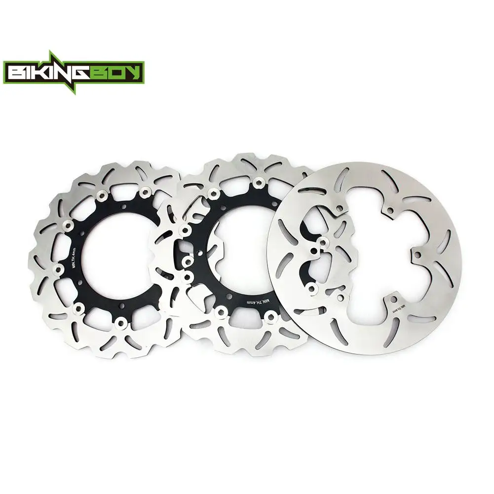 BIKINGBOY Front Rear Brake Discs Rotors For XVS 1100 V-Star Silverado 03-09 04 05 07 XVS1100 Classic 00-09 Drag Star 1100 99-06