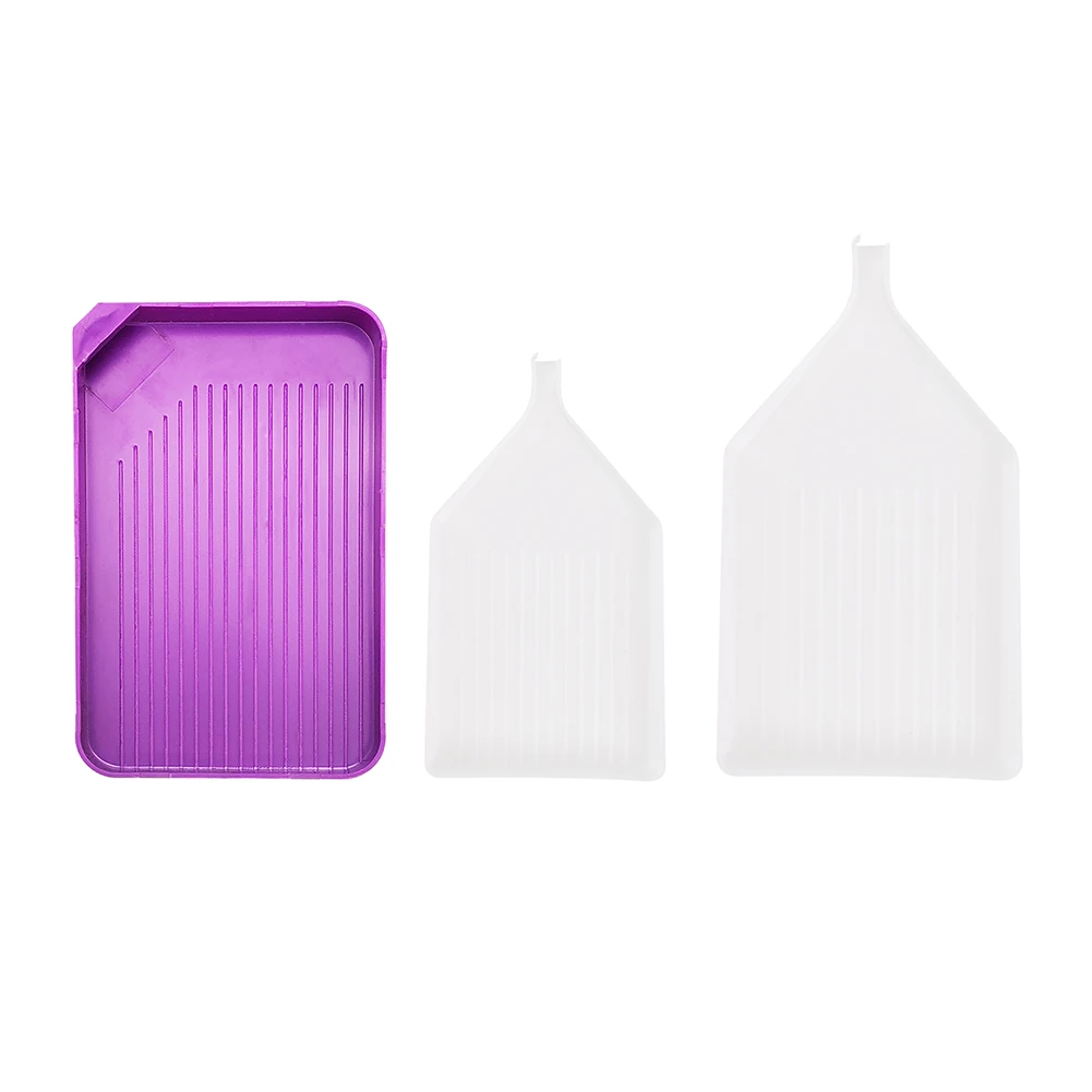 Funnel Diamonds Painting Tray Large Capacity DIY Mosaic Tary Art Crafts 5D Handmade Plastic Purple Handicrafts Tool Accessories