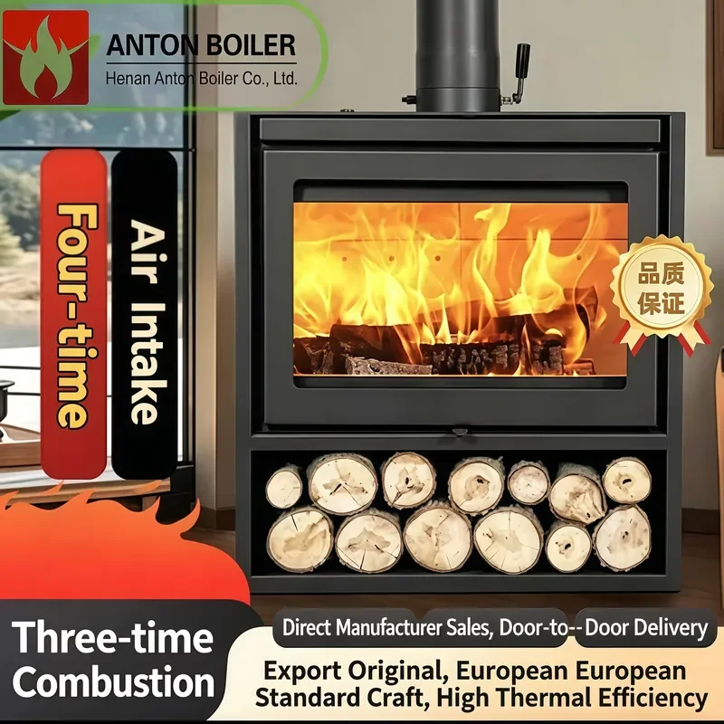 J ADQN Automatic Multi-Fuel Biomass Pellet Heating Stove-Energy Saving & High Safety