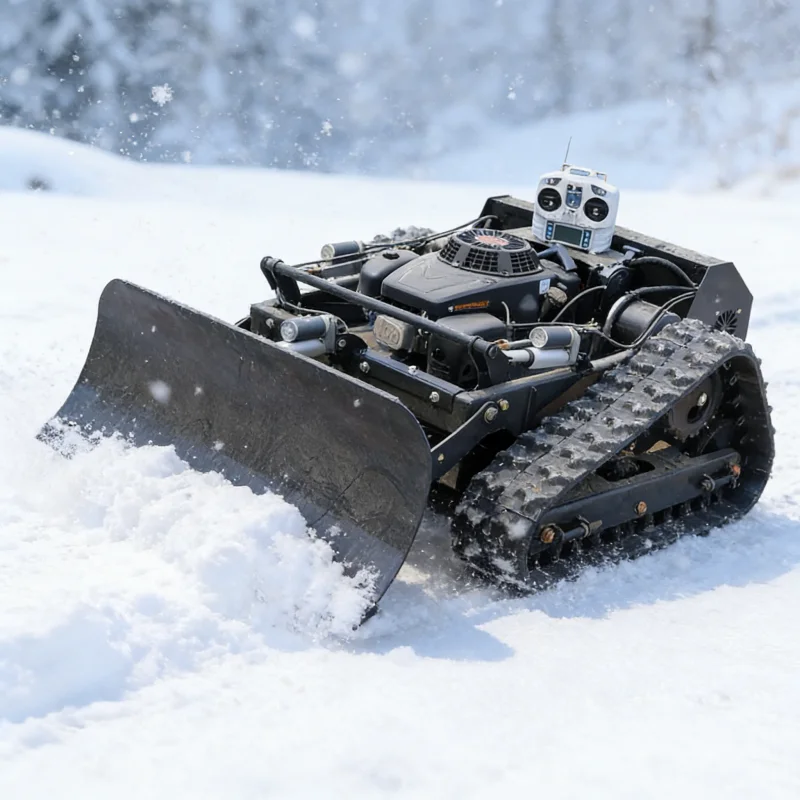 Customized Lawn Mower with Snow Shovel 550mm Zero-turn Tracked Automatic Remote-controlled Robot Lawn Mower
