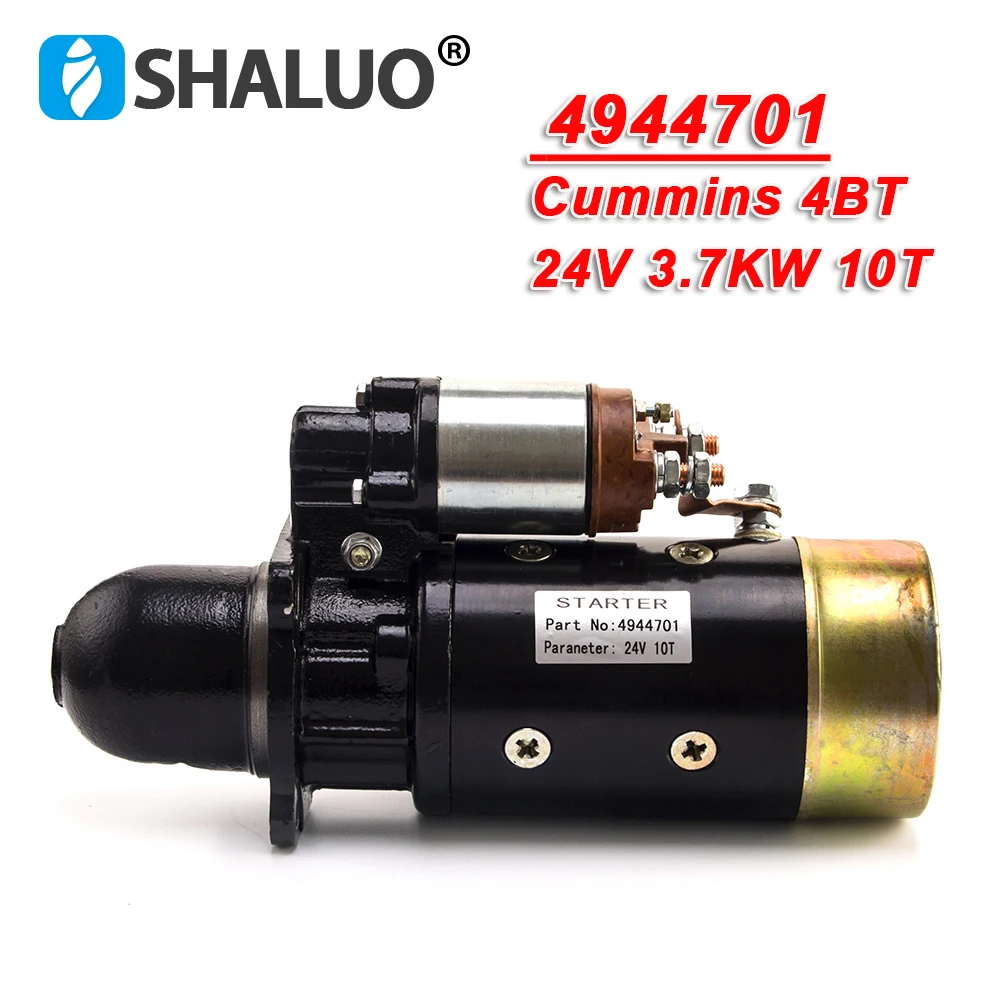 Diesel Engine Starter Motor 24V 3.7KW 10T 4944701 C4944701 For B3.9L 4B 4BT 4BTA Cummins Engine Motor Starter Generator Parts