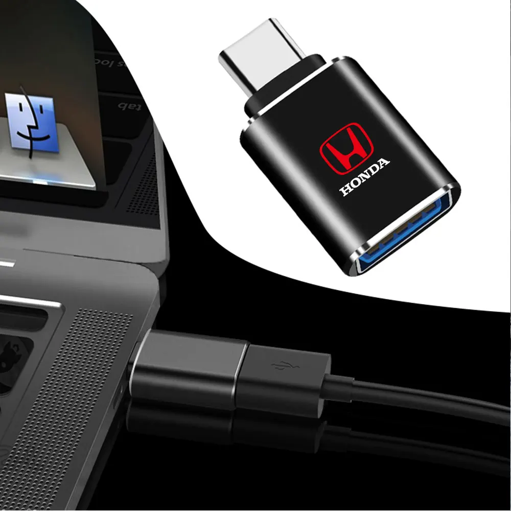 

USB To Type C OTG Adapter USB USB-C Male To Micro USB Type-c Female Converter For Honda CIVIC FORZA Insight Type R Type S Mugen
