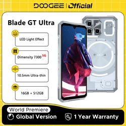 World Premiere DOOGEE Blade GT Ultra 5G Rugged Phone Dimensity 7300 6.72'' 16GB+512GB LED Light Effect Ultra-thin Smartphone