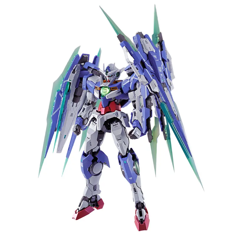 バンダイオリジナルメタルビルドシリーズ GNT-0000/FS 00 ガンダム Qan(T) フルセイバーアニメフィギュア組立モデルおもちゃグッズモデル