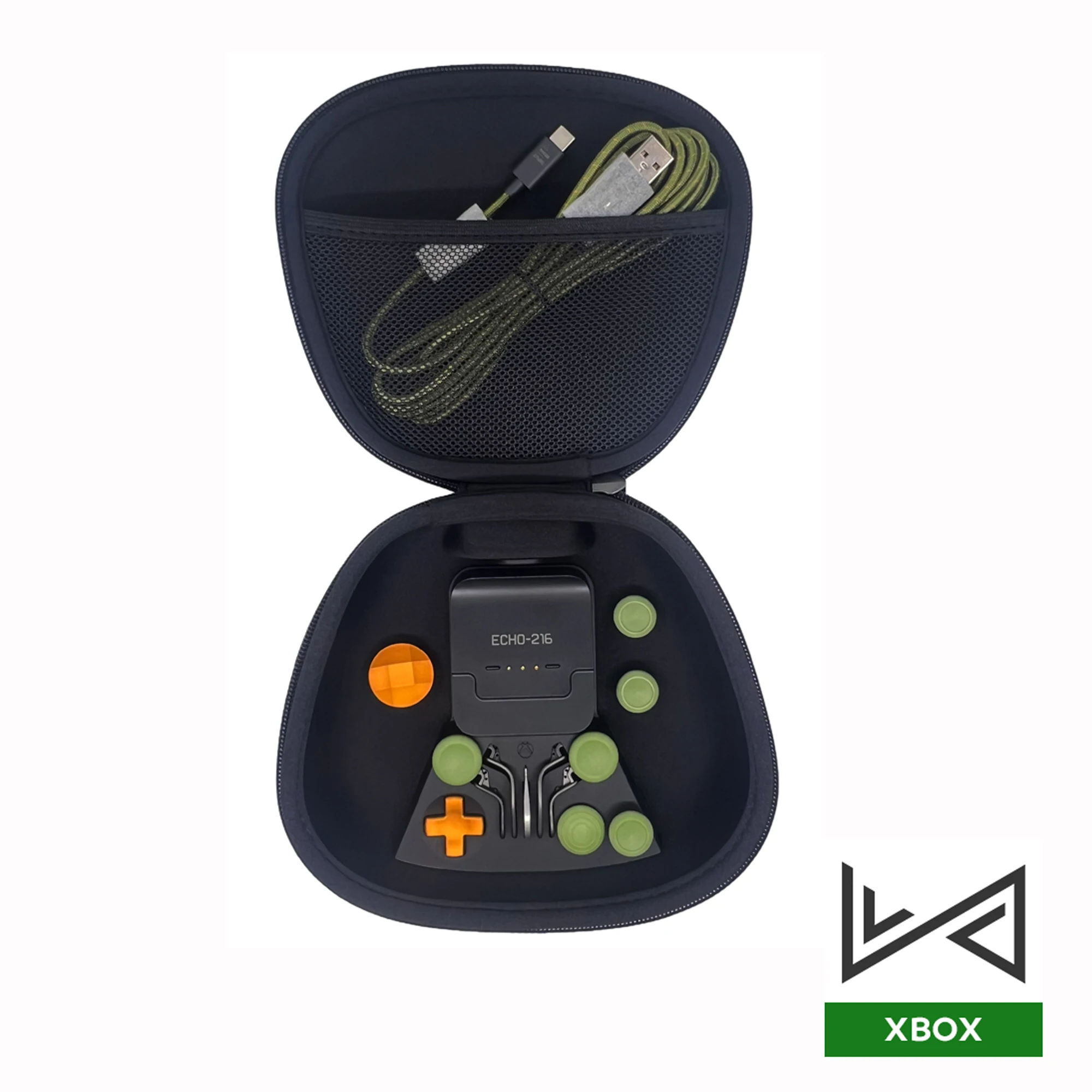 حقيبة تخزين محمولة لجهاز تحكم سلسلة Xbox Elite 2 ، حافظة واقية ، حامل شحن داخلي ، أزرار معدنية للكابل