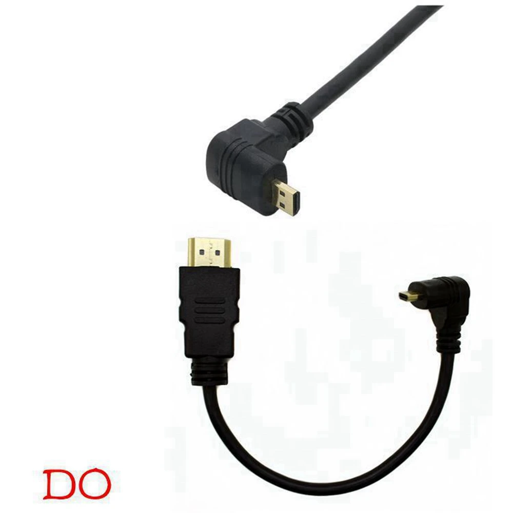 Elbow DSLR camera tablet connected to TV micro HDMI to HDMI high-definition video cable 0.3M-