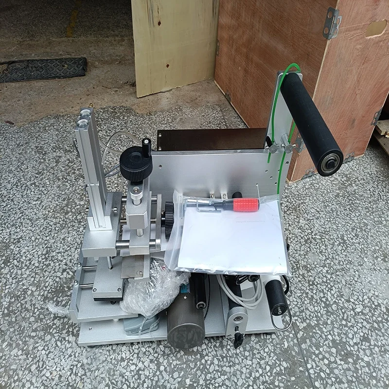 Label Markers Semi Automatic Pneumatic Flat Labeling Machine MT-60 Sticker Device for Juice Bottle Labeler 110/220V