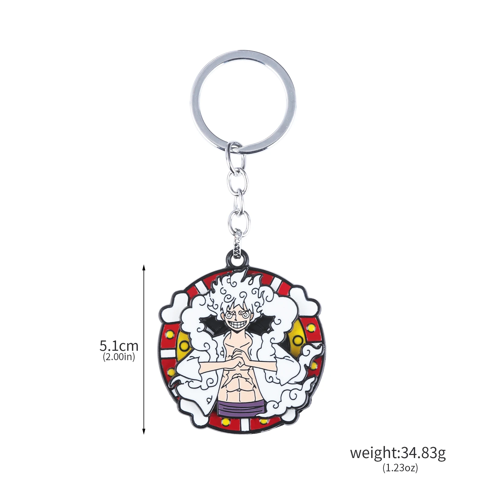 سلسلة مفاتيح معدنية لطيفة من المينا للرجال والنساء ، قلادة كرتونية قابلة للدوران ، إكسسوارات تأثيري ، حلقة مفاتيح على ظهره ، إكسسوارات مجوهرات ، هدايا مراوح