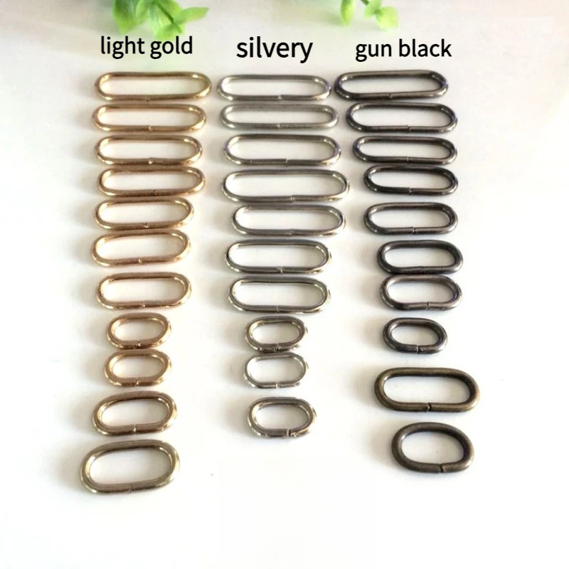 2-30mm Bag Strap Buckles For Sewing U Ring Metal Clasps Backpack Shoes Adjustment Buckle Webbing DIY Hardware Accessories