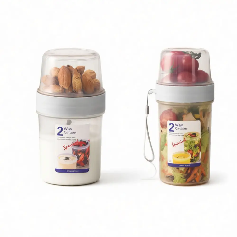 Double Layer Leakproof Food Container Portable Storage Box For Baby Food Yogurt Salad Fruit Snack Outdoor Kitchen Gadget