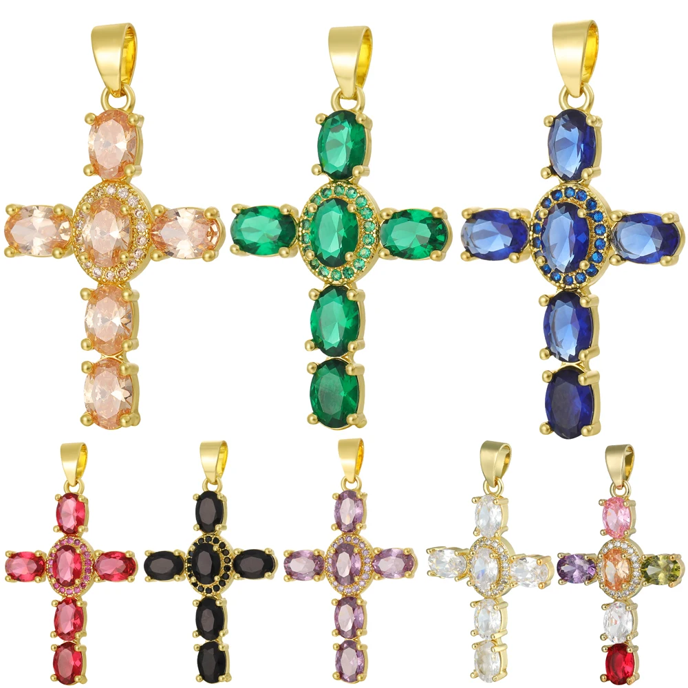 Juya 18 Karat echt vergoldeter religiöser Rosenkranz, christlich-katholisches Kreuz, Anhänger, Schmuckherstellung, Zubehör, Kunsthandwerk, böser Blick, Charms – Detail 2