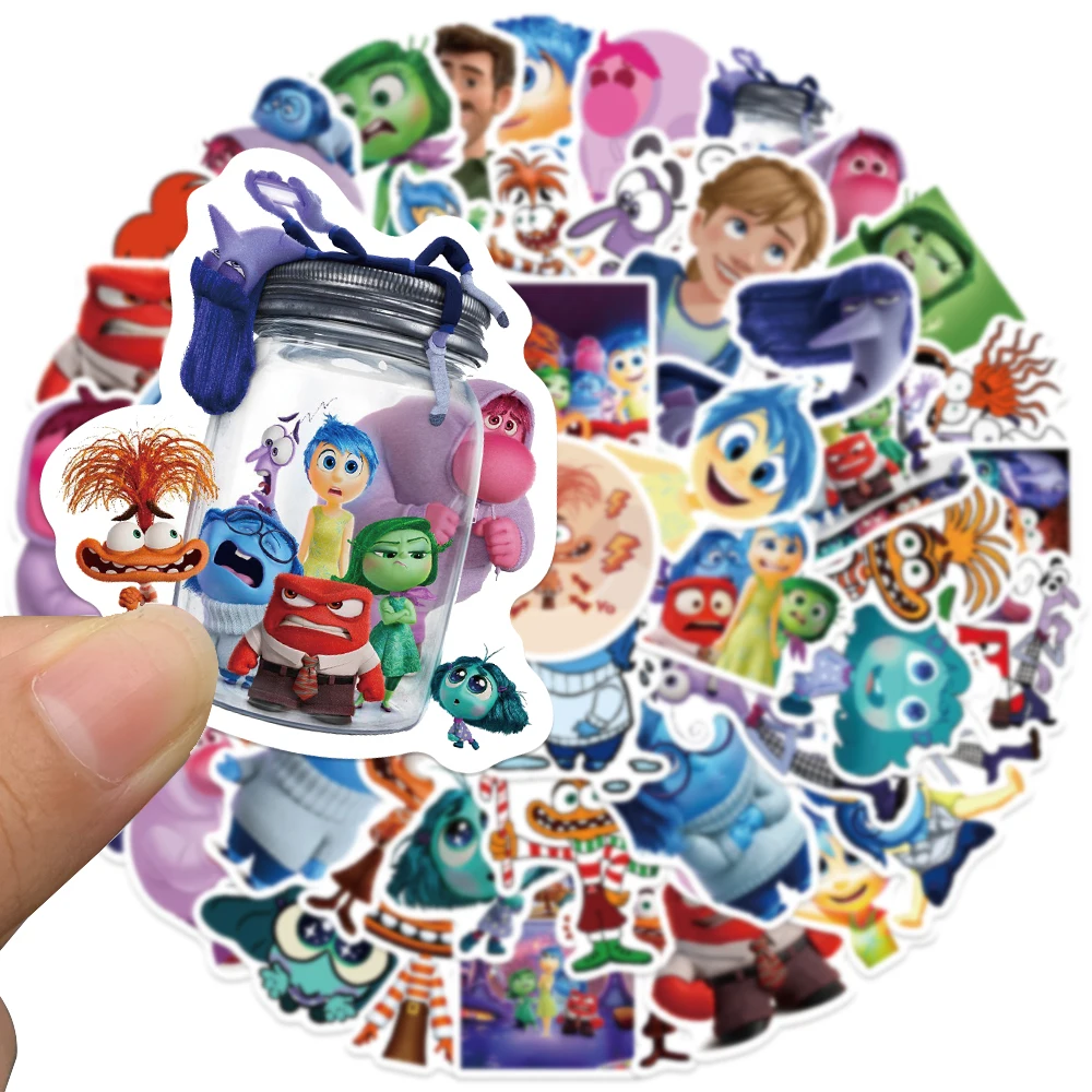 50pcs Cool Disney Movie INSIDE OUT Graffiti Stickers DIY Waterproof Car Skateboard Laptop Luggage Diary Vinyl Sticker Wholesale