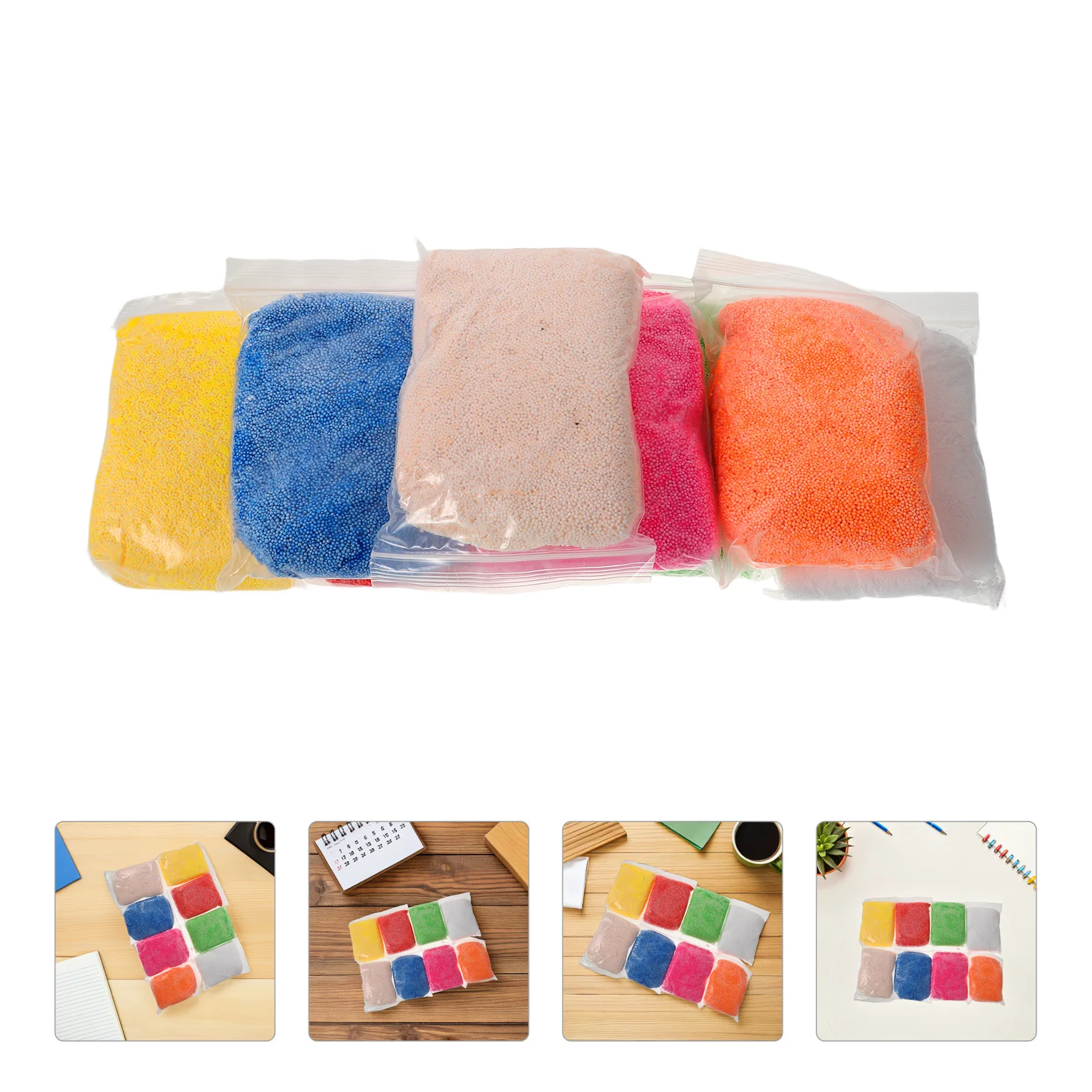 طين للأطفال 8 أكياس طين ندفة الثلج متعدد الألوان للحرف اليدوية مستلزمات النمذجة الجافة الهوائية الناعمة غير اللاصقة للأطفال #1