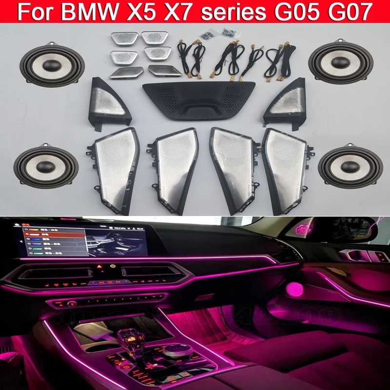 

Luminous Cover Atmosphere Lamp Modified BMW X5/X7 G05 15 - Piece Set Of Car Model Door Speaker Decorative Strip Cover And Trim