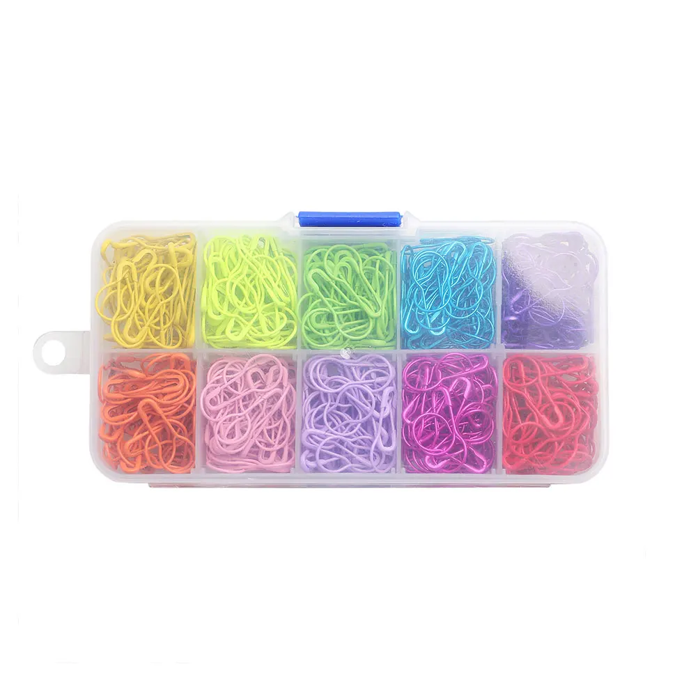 

500 Pcs Shape Black Gold Pins Clothes Tag Rope Brooch Hanging Clip Bead Storage Multi Compartment Travel Accessories
