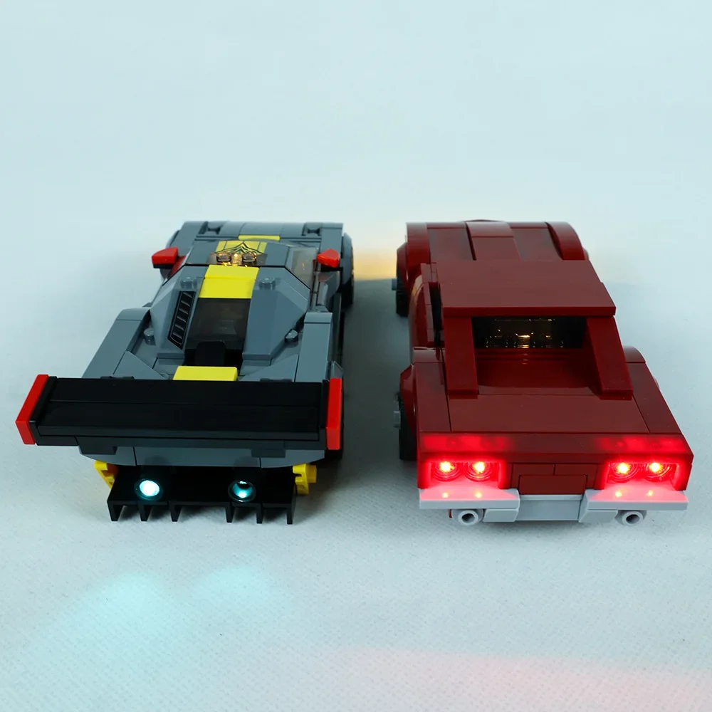 No Building Blocks Lamp Lighting For Chevrolet Corvette C8.R Race Car and 1969 Chevrolet Corvette 76903 DIY Toys Gift