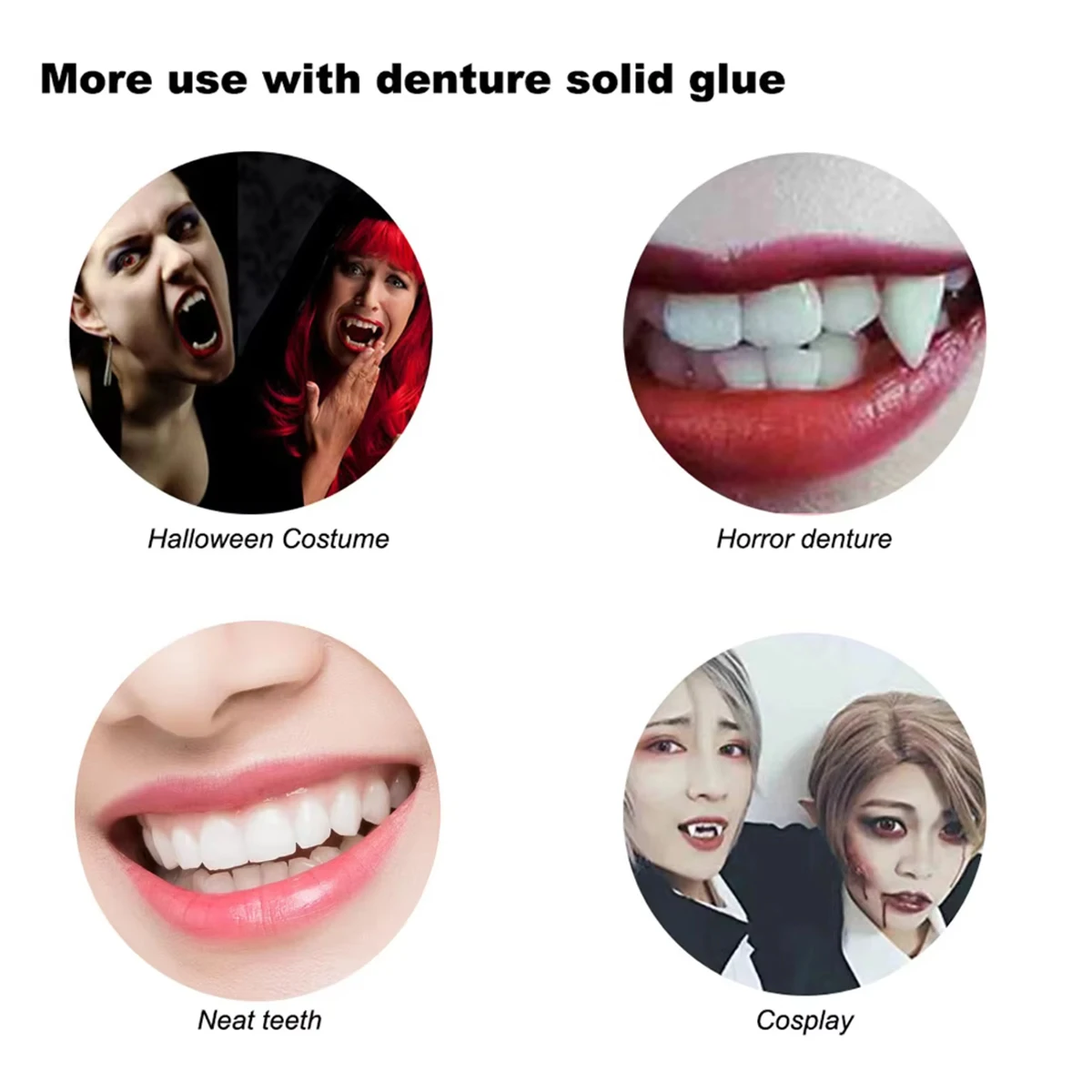 PurMolded Resin - Party Temporary Teeth Decoration, DIY Role-Playing, Temporary Restoration Model, Halloween Vampire Molten Clay image 5