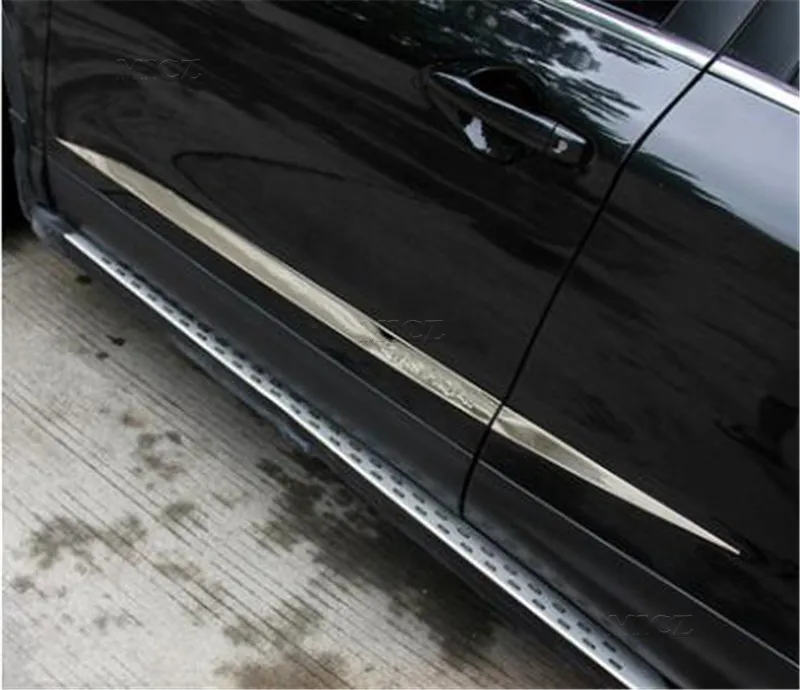 For Nissan Qashqai J11 2014-2018chrome Door Side Line Garnish Body Molding Cover Protector Trim Accessories