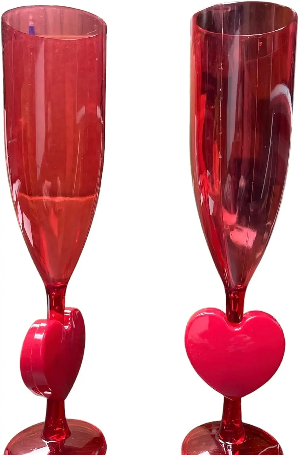 

2-Pack Heart-Shaped Champagne Flutes – Elegant Toasting Glasses for Weddings & Anniversaries