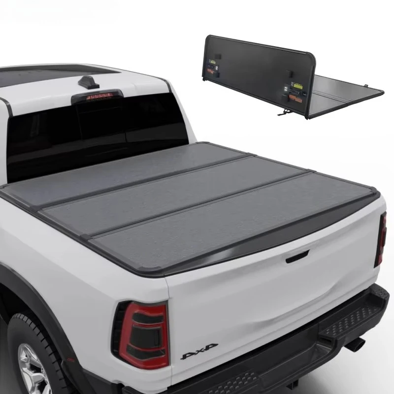 

STLF Ram 1500 Trx 5.7ft 6.4 Foot Pickup Truck Classic Barrel Box Bed Cover Hard Tri Fold Tonneau Cover For 2019-2025 Dodges Ram