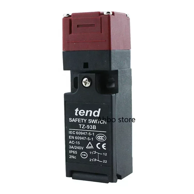 TZ-93B TZ-93BPG01 Taiwan Tend Double Pole Safety Key Interlock Switch limit switch with Lock horizontal installation type