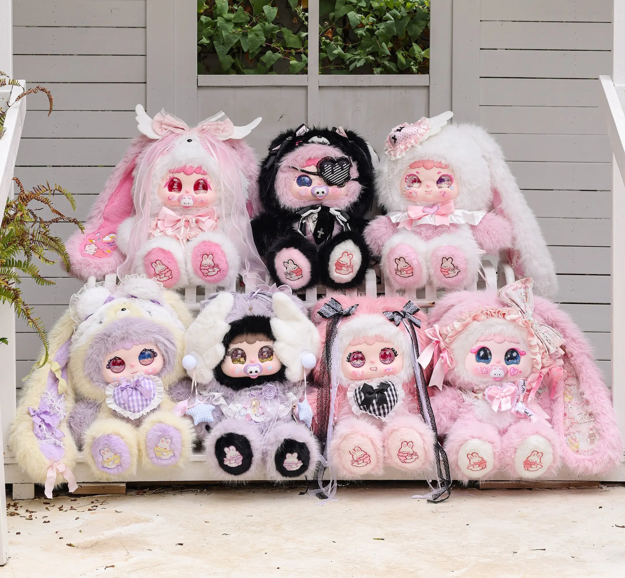 JiiMo Ballet Rabbit Thoughts 1000% Caja Sorpresa de Peluche Grande, Muñeco de Conejo Estilo Lolita, Figura de Peluche Grande, Adorno Coleccionable de Moda
