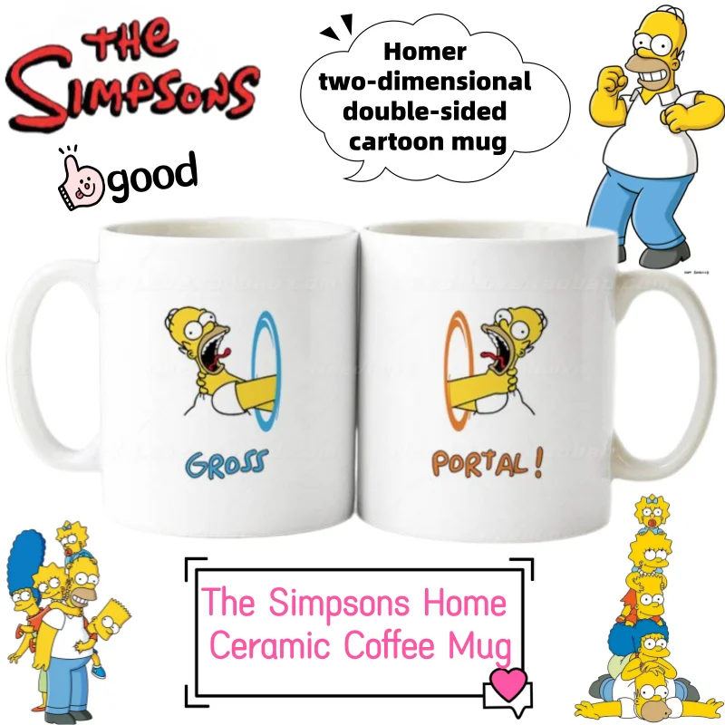 

The Simpsons Homer Personalized Cartoon Secondary Home Mug Holiday Gift Creative Animation Surrounding Funny Ceramic Coffee Cup