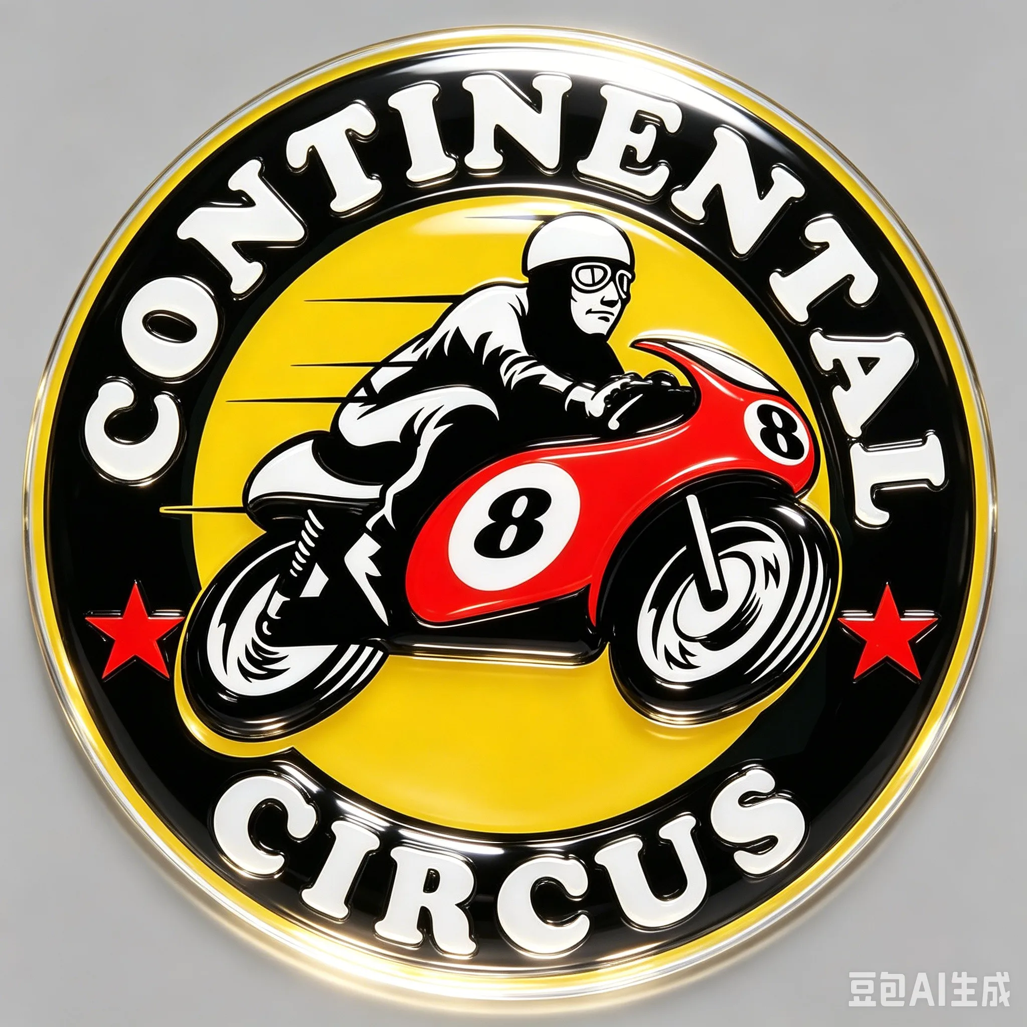 3D License Plate Domed Jack Stickers HIGH GLOSS DOMED GEL Number Decals Continental Circus Bultaco Vintage Biker Sticker Moto