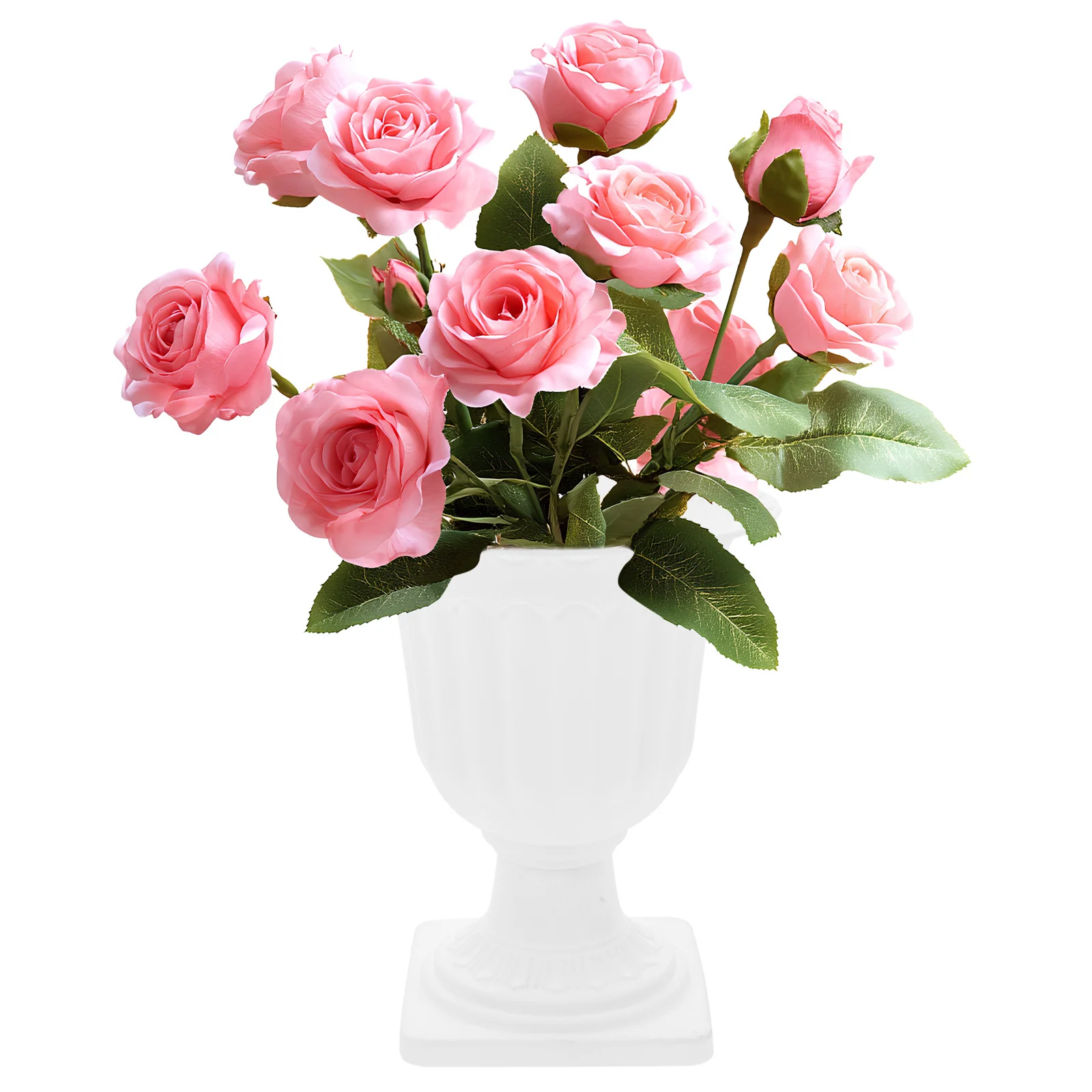 

Compact Plastic Roman Flowerpot Vintage Style Decorative Plant Holder for Front Door Garden Balcony Wedding Party Succulents