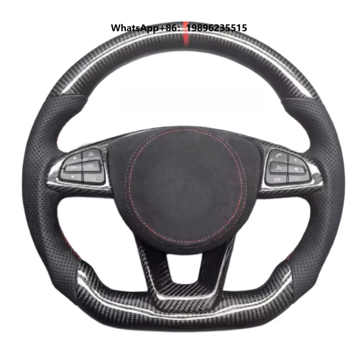 Carbon Fiber Steering Wheel for W213 W176 E Class a Class Flat Bottom Custom Interior Upgrade