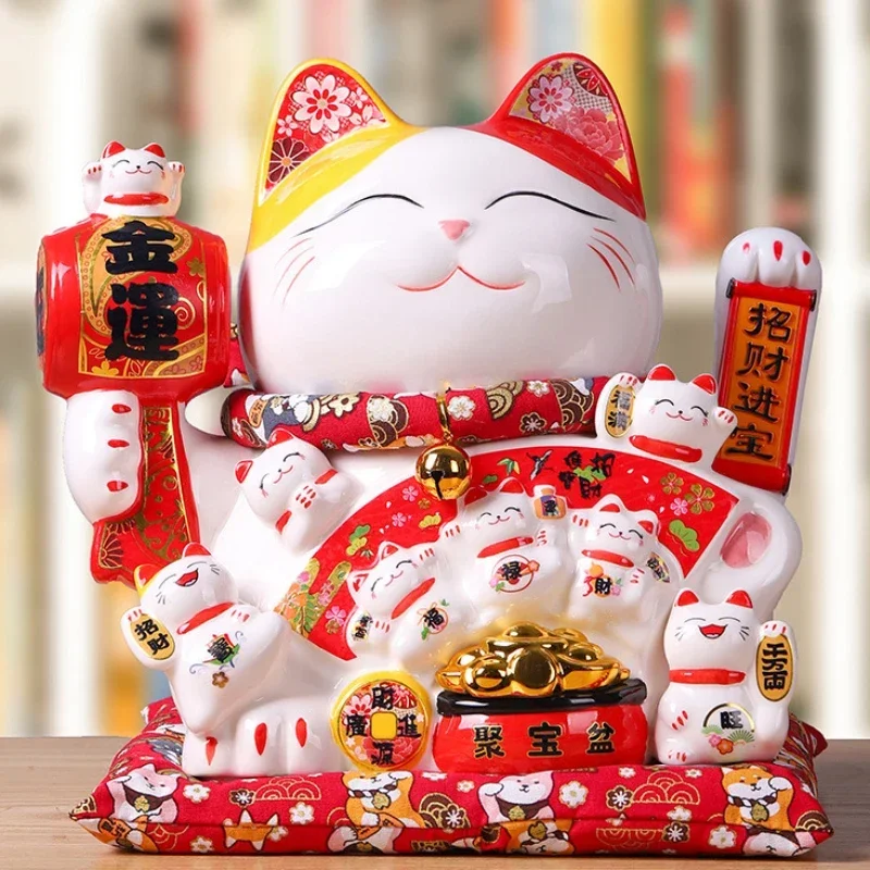 Lucky Cat Shaking Hand Ornaments Large Electric Cashier Home Store Opening Gift Ceramic Ornaments lucky cat