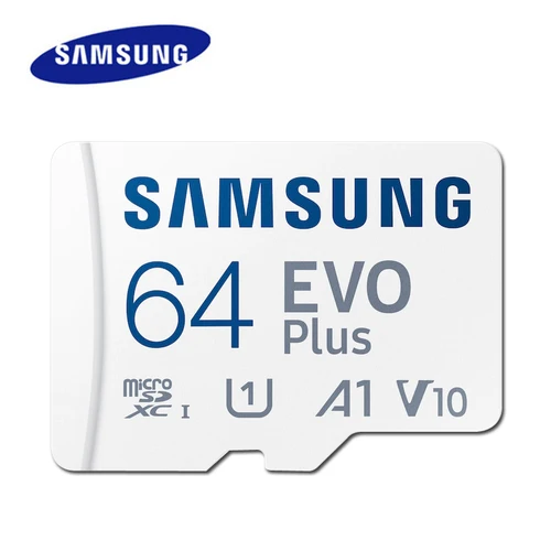 SAMSUNG EVOPlus 64GB U1 V10 A1/128GB 256GB 512GB U3 V30 A2 Tarjeta de memoria MicroSD TF microSDXC UHS-I C10 Velocidad de lectura de hasta 160MB/s
