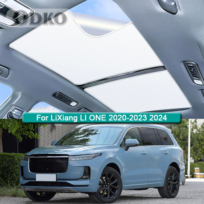 

Car Roof Sunshade Fit For LiXiang LI ONE 2020-2023 2024 Electrostatic Adsorption Sunroof Sunshade Skylight Blind Shading Sticker