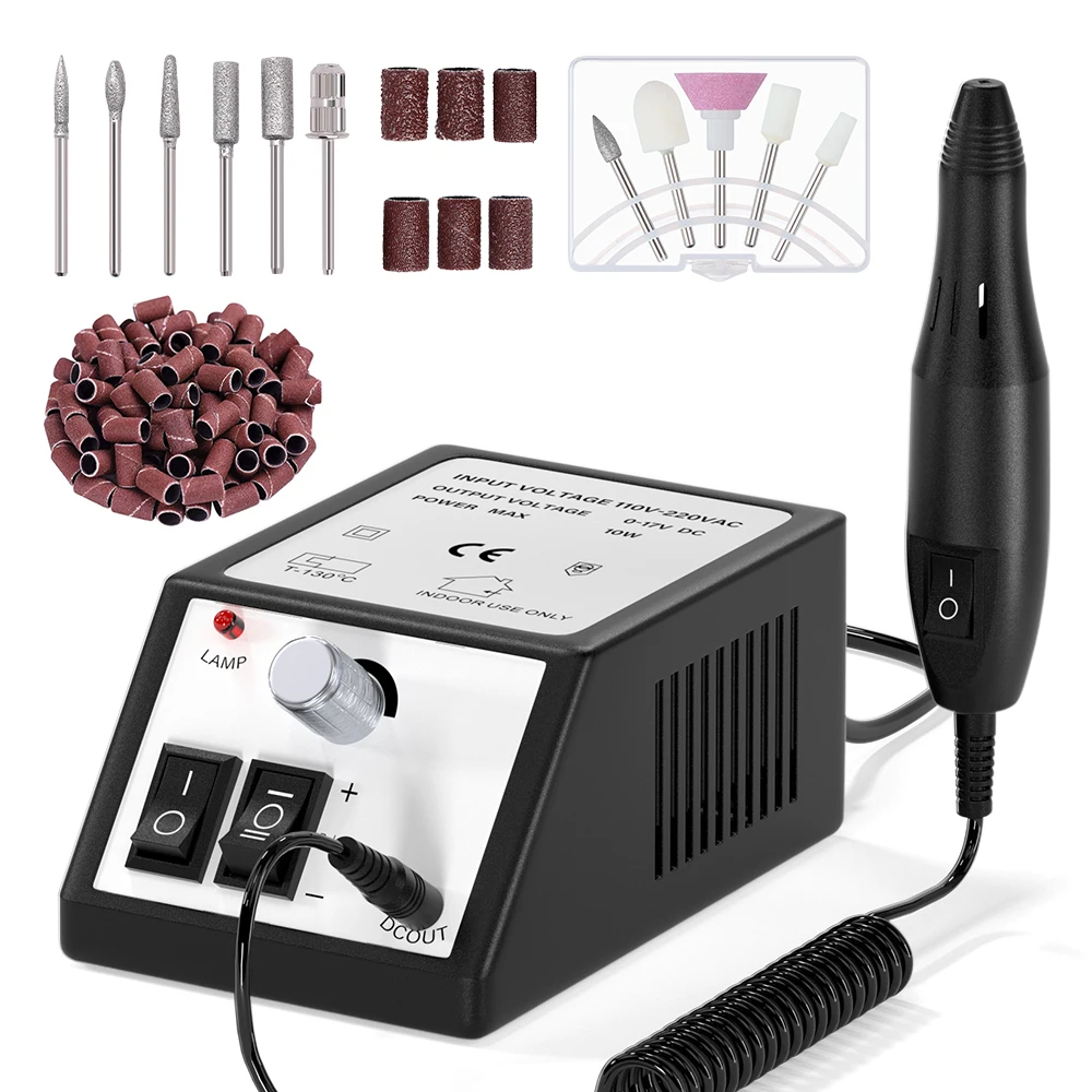 LINMANDA Professional Electric Nail Drill Manicure With Nail Drill Bits Set Nail Files Drill Bits Gel Polish Remover Tools