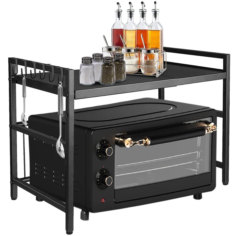 Adjustable Microwave Oven Rack Kitchen Organizer