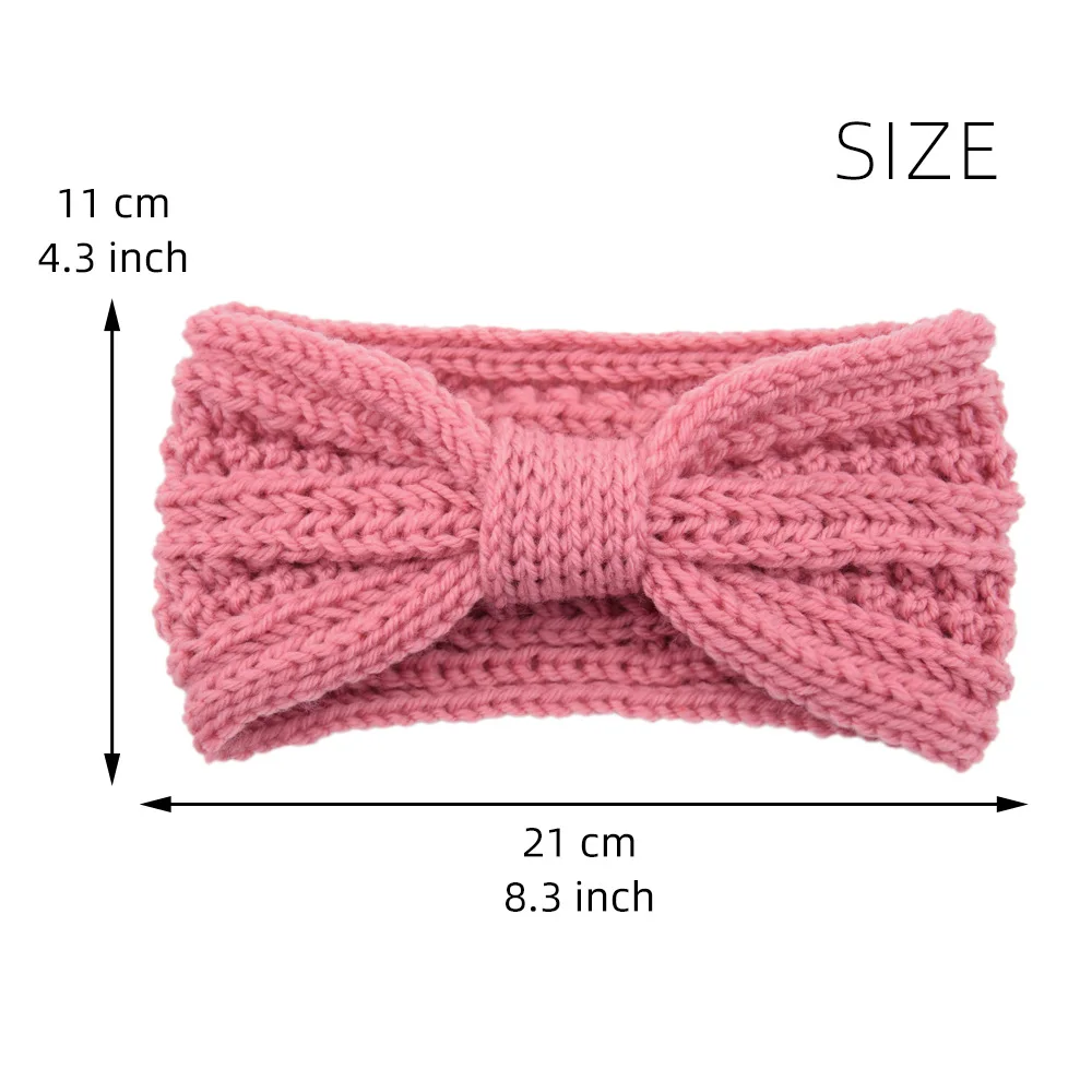 New Wheat Ear Bowknot Knitted Headbands for Woman Solid Hairband Elastic Sports Yoga Headwear Girls Hair Band Hair Accessories