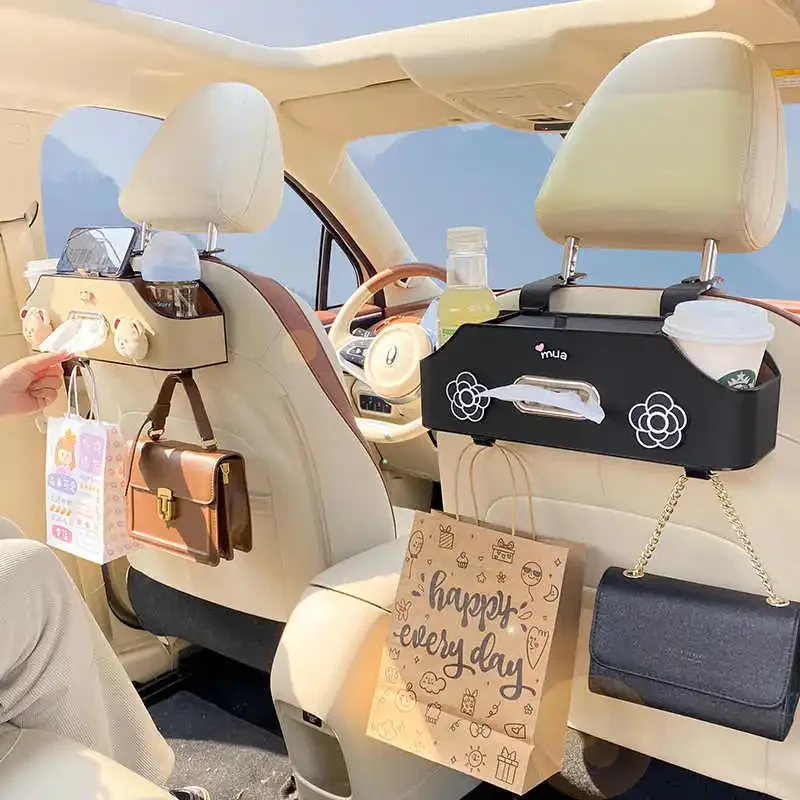 منظم السيارة، حقيبة تخزين مقعد السيارة متعددة الوظائف، مقاومة للماء، منظم مقعد السيارة، حقيبة القمامة #4