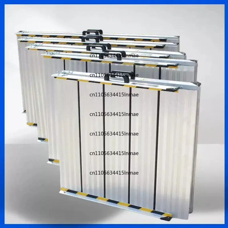 Staircase Ramp Climbing Step Pad Silver Barrier-free Aluminum Alloy Ramp Board Portable Non-slip Folding Mobile