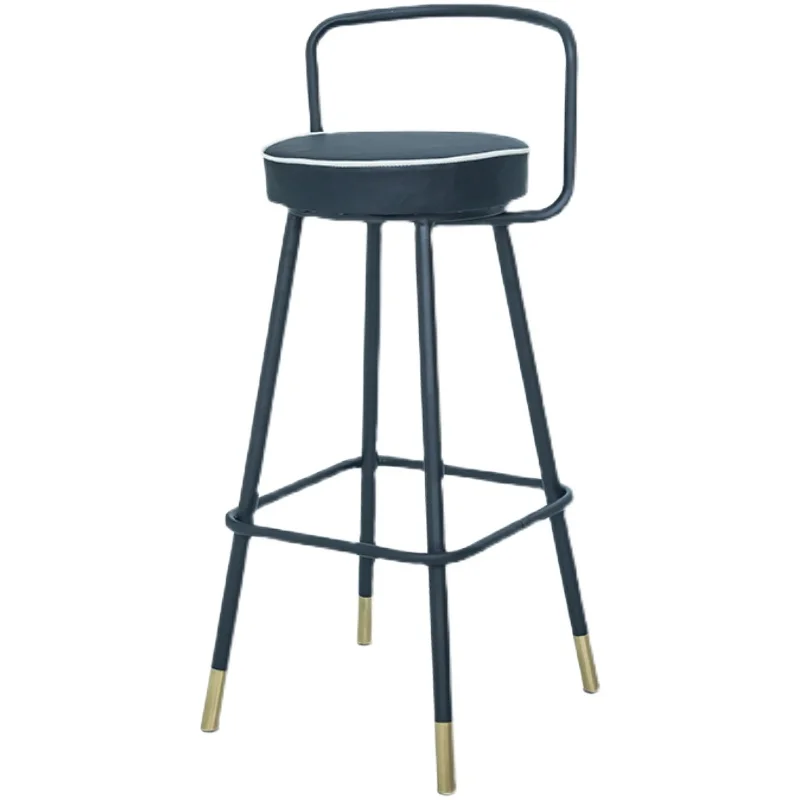 Tabouret de Bar Rond en Métal, Chaise de Comptoir, Design Lounge, Meubles de Maison
