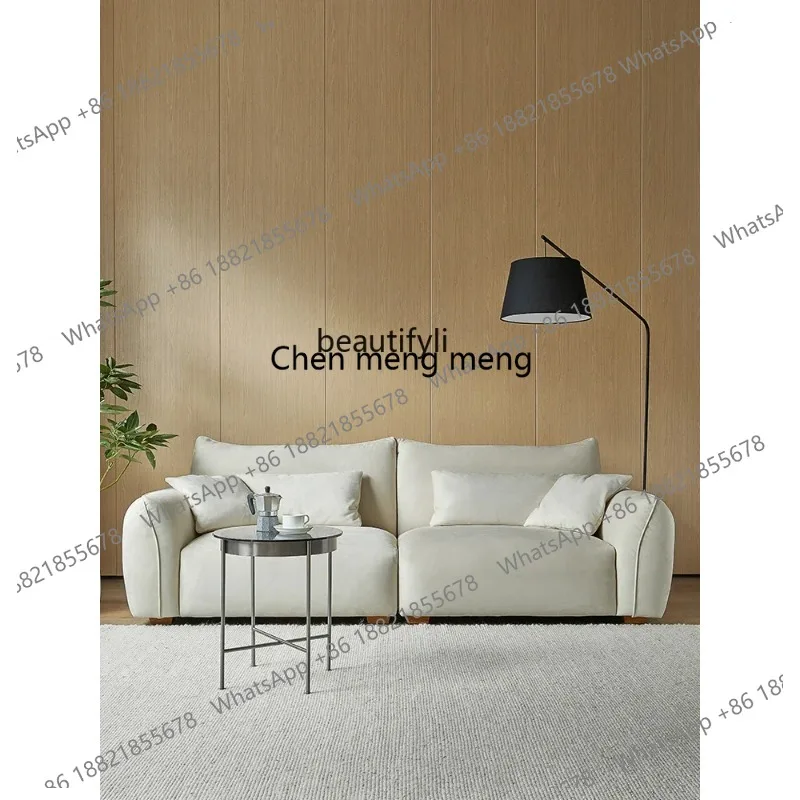 

Новая ткань для дивана Zq Cream Style, в скандинавском стиле, для простой гостиной, белая фланелевая ткань Emery ss 26