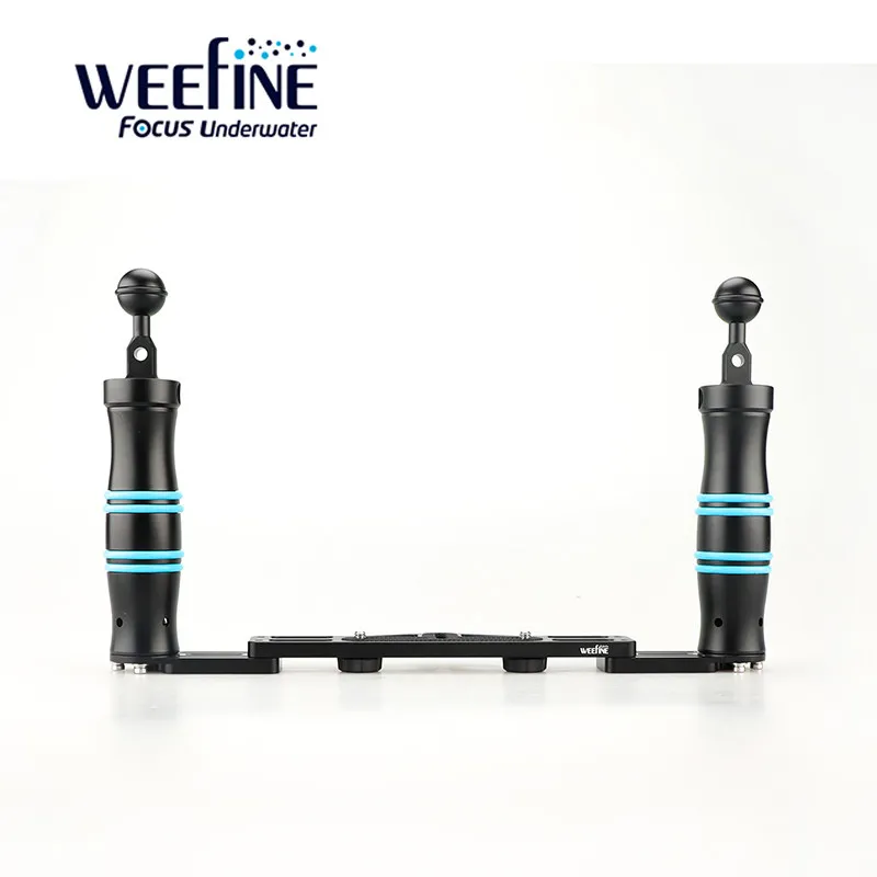 WEEFINE WFA23 Dive Camera Single/Double Handle Arm Mount Waterproof Case Underwater Lighting