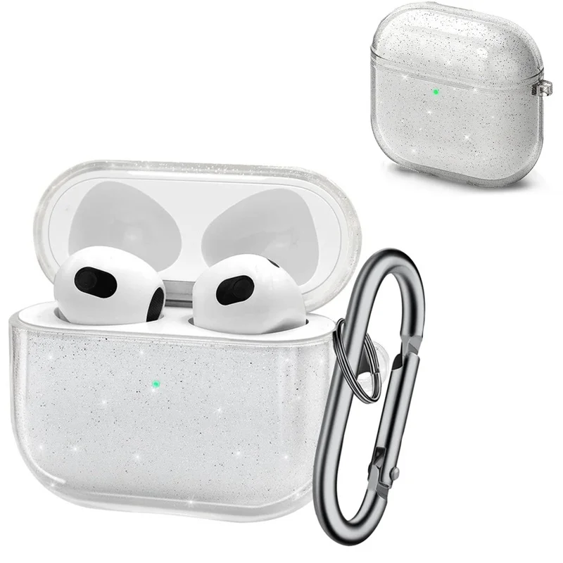Glitter Earphone Protective Case For Apple Airpods Pro 1 2 Silicone Case With Keychain For AirPods 1th 2th 3th Gen Accessories