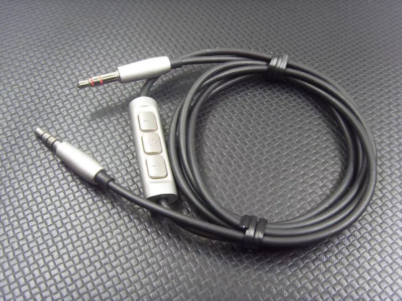 High-end 3.5mm Original Male To Male MetalThree-button Headphone Cable With Microphone For Meizu hd50/MEIZU HD50 Marshall 4th